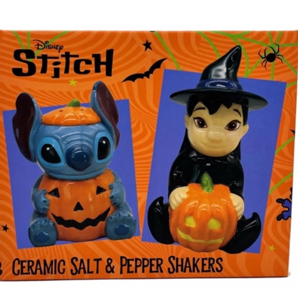 Disney Lilo And Stitch Halloween Salt And Pepper Shakers...